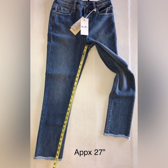 MISS ME 26x27 High Rise Ankle Straight Frayed Hem NWT - Picture 14 of 17